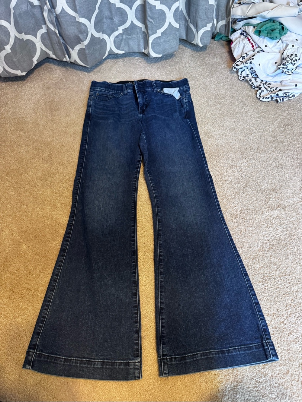 torrid Dark Blue Flare Jeans - Wide Leg Stretch